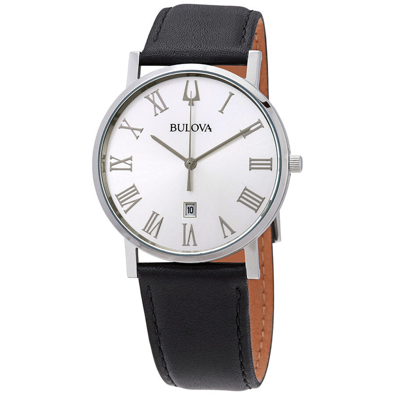 Bulova American Clipper Quartz Silver Dial Men's Watch #96B312 - Watches of America