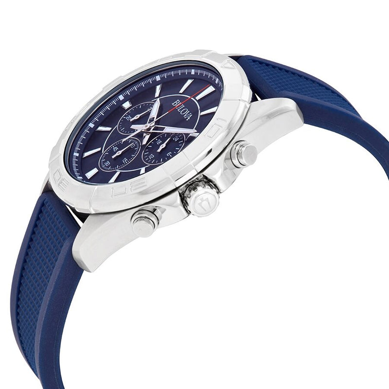 Bulova Chronograph Blue Dial Men's Watch #96A214 - Watches of America #2