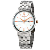 Bulova Classic Aerojet Quartz White Dial Ladies Watch #98M130 - Watches of America