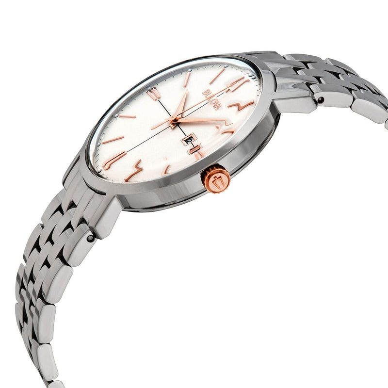 Bulova Classic Aerojet Quartz White Dial Ladies Watch #98M130 - Watches of America #2