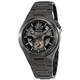 Bulova Classic Automatic Gunmetal Skeleton Dial Men's Watch #98A179 - Watches of America