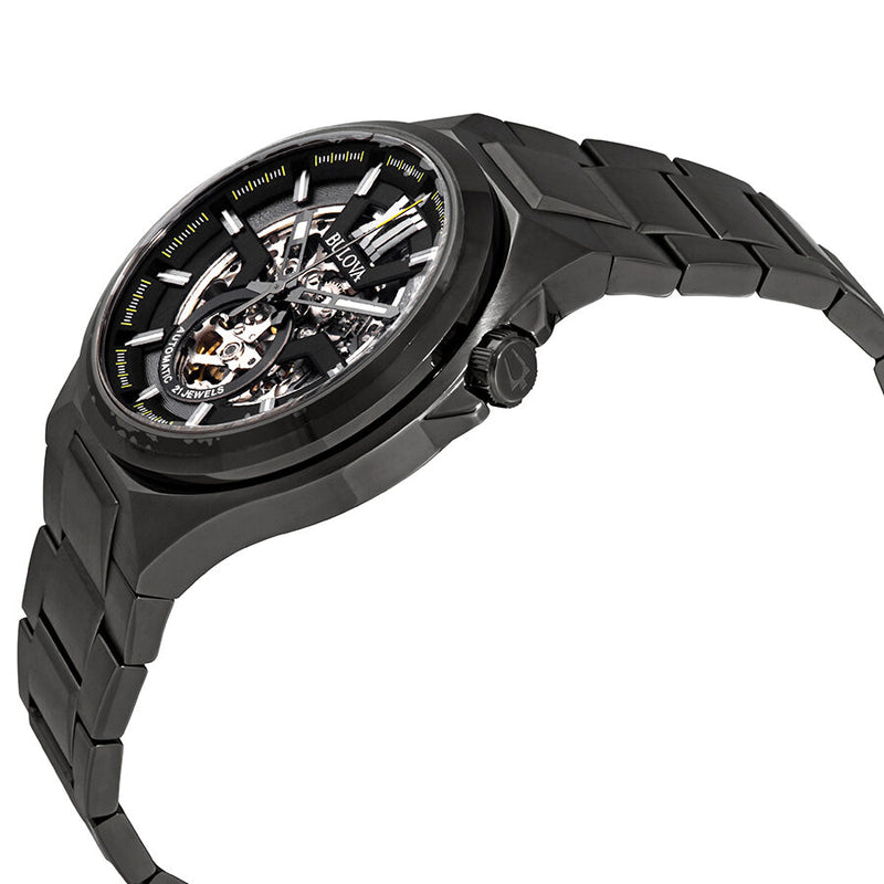 Bulova Classic Automatic Gunmetal Skeleton Dial Men's Watch #98A179 - Watches of America #2