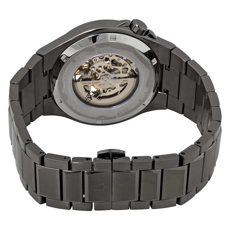 Bulova Classic Automatic Gunmetal Skeleton Dial Men's Watch #98A179 - Watches of America #3