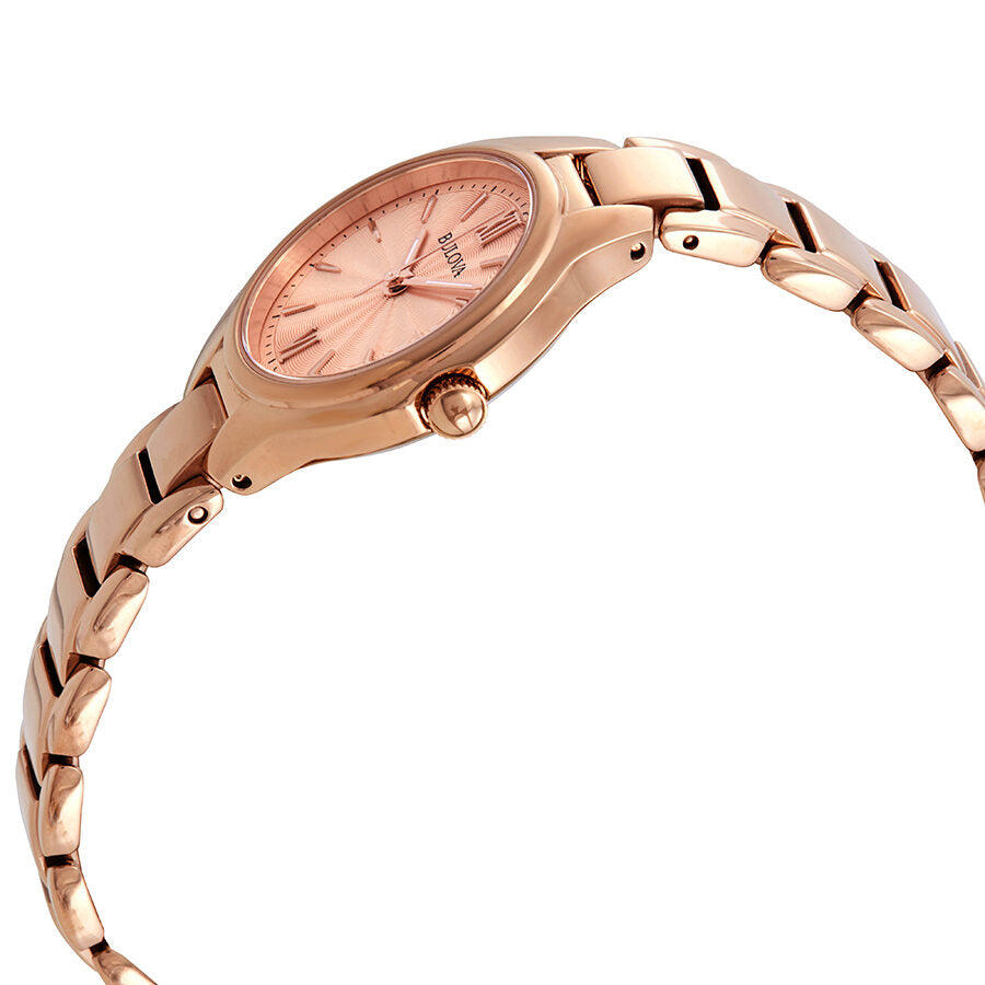 Reloj Bulova clasico con esfera rosa para mujer 97L151 Watches of America