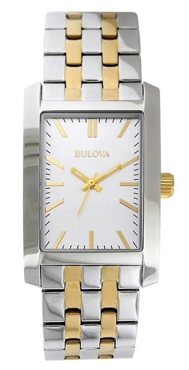 Bulova Classic Quartz Silver Dial Two-tone Men's Watch #98A137 - Watches of America