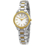 Bulova Classic Quartz Silvery White Dial Ladies Watch #98L277 - Watches of America