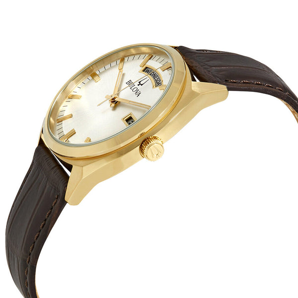 Bulova Classic Silver Dial Leather Men's Watch #97C106 - Watches of America #2