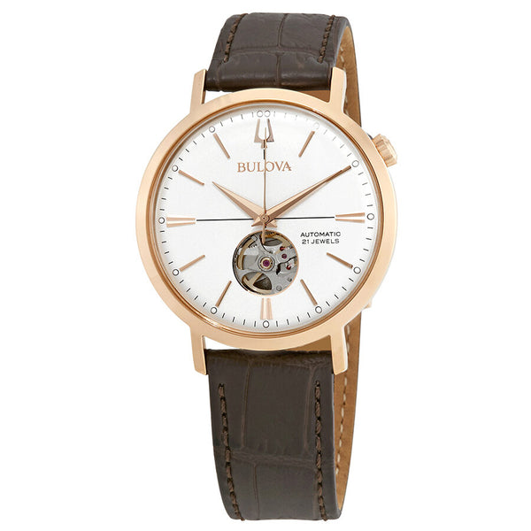 Bulova Classic Silver-White Dial Automatic Men's Watch #97A136 - Watches of America