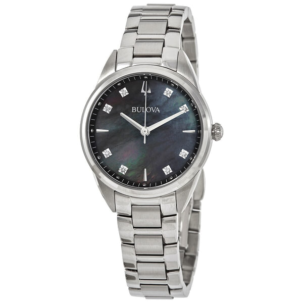 Bulova Classic Sutton Quartz Diamond Ladies Watch #96P198 - Watches of America