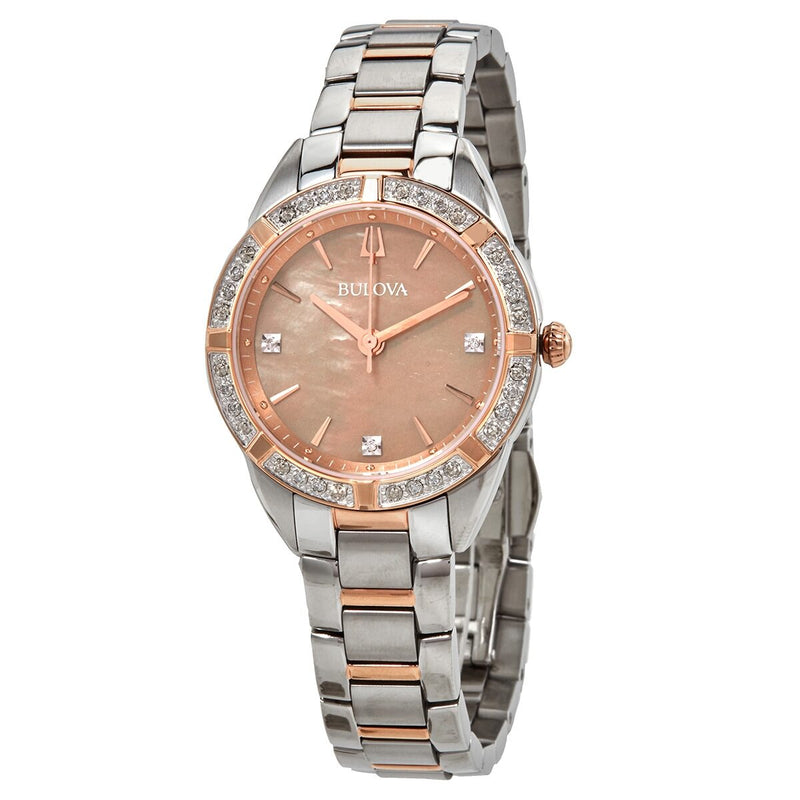Bulova Classic Sutton Quartz Diamond Ladies Watch #98R264 - Watches of America