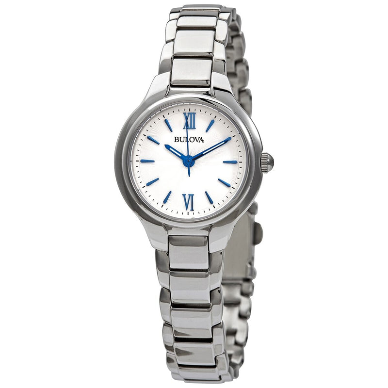 Bulova Classics Silver Dial Stainless Steel Ladies Watch #96L215 - Watches of America