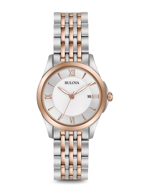 Bulova Classics White Mother of Pearl Dial Ladies Watch #98M125 - Watches of America