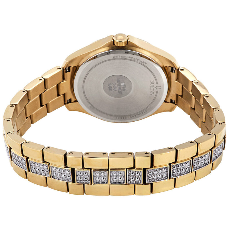 Bulova Crystal Diamond Silver/Crystal Dial Ladies Watch #98L228 - Watches of America #3