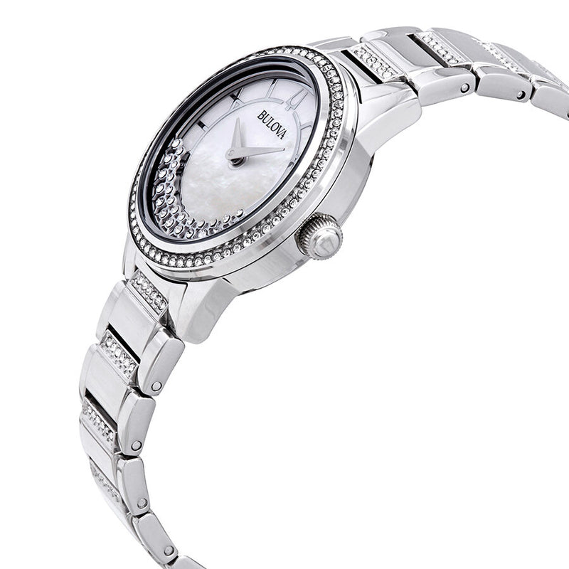 Bulova Crystal Mother of Pearl Dial Ladies Watch #96L257 - Watches of America #2