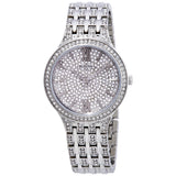 Bulova Crystal Silver Dial Ladies Watch #96L243 - Watches of America
