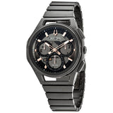 Bulova CURV Chronograph Quartz Black Dial Men's Watch #98A207 - Watches of America