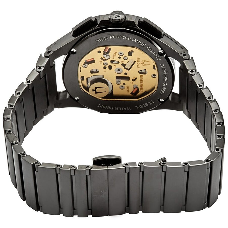 Bulova CURV Chronograph Quartz Black Dial Men's Watch #98A207 - Watches of America #3