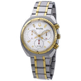 Bulova Curv Collection Chronograph Quartz Silver Dial Men's Watch #98A157 - Watches of America