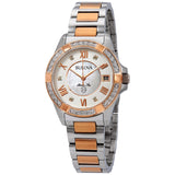 Bulova Marine Star Diamond White Mother of Pearl Dial Ladies Watch #98R234 - Watches of America