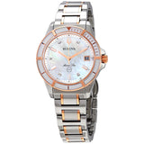 Bulova Marine Star Quartz Diamond Ladies Watch #98P187 - Watches of America