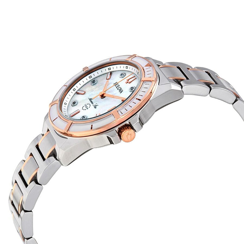 Bulova Marine Star Quartz Diamond Ladies Watch #98P187 - Watches of America #2