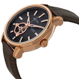 Bulova Mechanical Black Dial Rose Gold-tone Men's Watch #97A109 - Watches of America #2