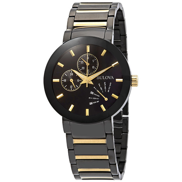 Bulova Modern Black Dial Two-tone Men's Watch #98C124 - Watches of America