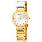 Bulova Mother of Pearl Diamond Dial Laides Watch #97P133 - Watches of America