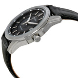 Bulova Precisionist Grey Dial Black Leather Men's Watch #96B158 - Watches of America #2