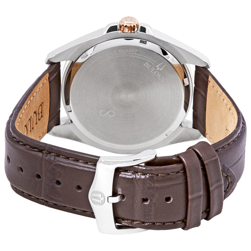 Bulova Precisionist Grey Dial Brown Leather Men's Watch #98B267 - Watches of America #3