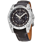Bulova Precisionist Quartz Diamond Black Dial Men's Watch #96D147 - Watches of America