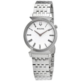 Bulova Regatta Quartz White Dial Ladies Watch #96L275 - Watches of America