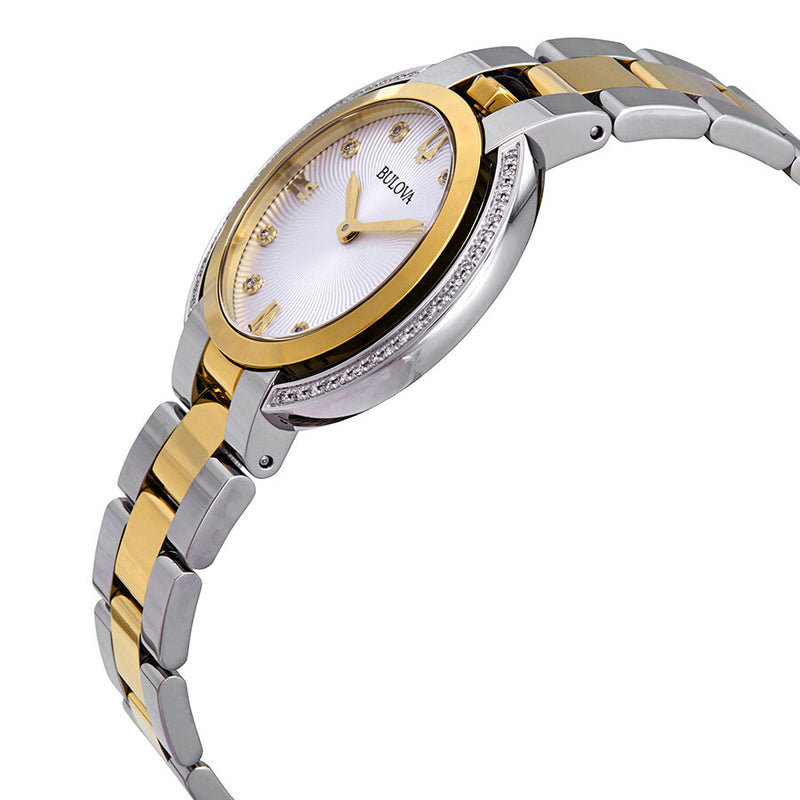 Bulova Rubaiyat Diamond White Dial Two-tone Ladies Watch #98R246 - Watches of America #2