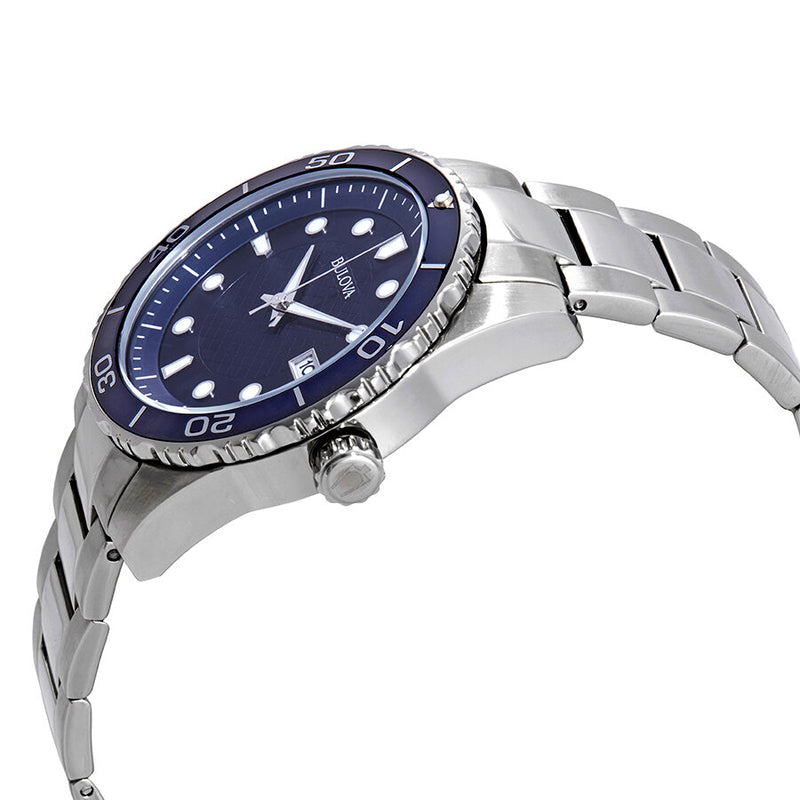 Bulova Sport Blue Dial Stainless Steel Men's Watch #98A194 - Watches of America #2