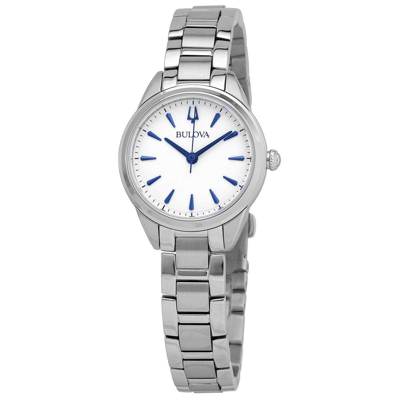 Bulova Sutton Quartz Silver Dial Ladies Watch #96L285 - Watches of America