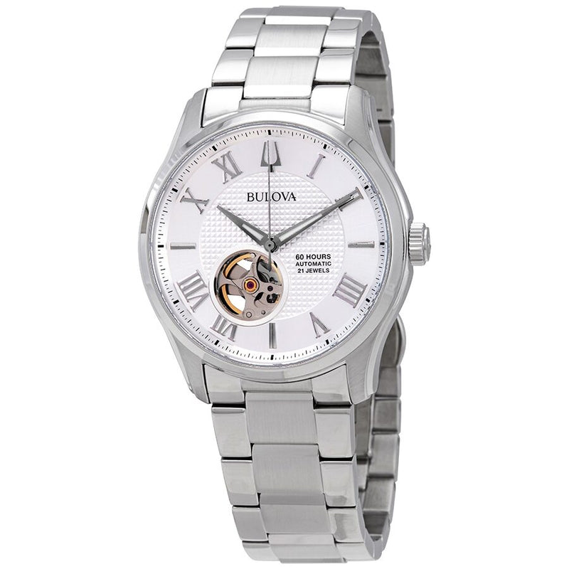 Bulova Wilton Automatic Silver Dial Men's Watch #96A207 - Watches of America