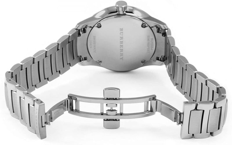 Burberry Men’s Swiss Made Quartz Stainless Steel Silver Dial Men's Watch BU10004 - Watches of America #3