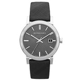 Burberry Unisex Leather Strap NOVA Check Black Unisex Watch  BU9024 - Watches of America