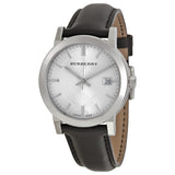 Burberry The City Silver Dial Black Leather Men's Watch BU9008 - Watches of America