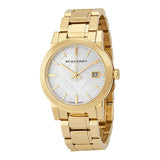 Burberry White Dial Gold-tone Ladies Watch BU9103 - Watches of America