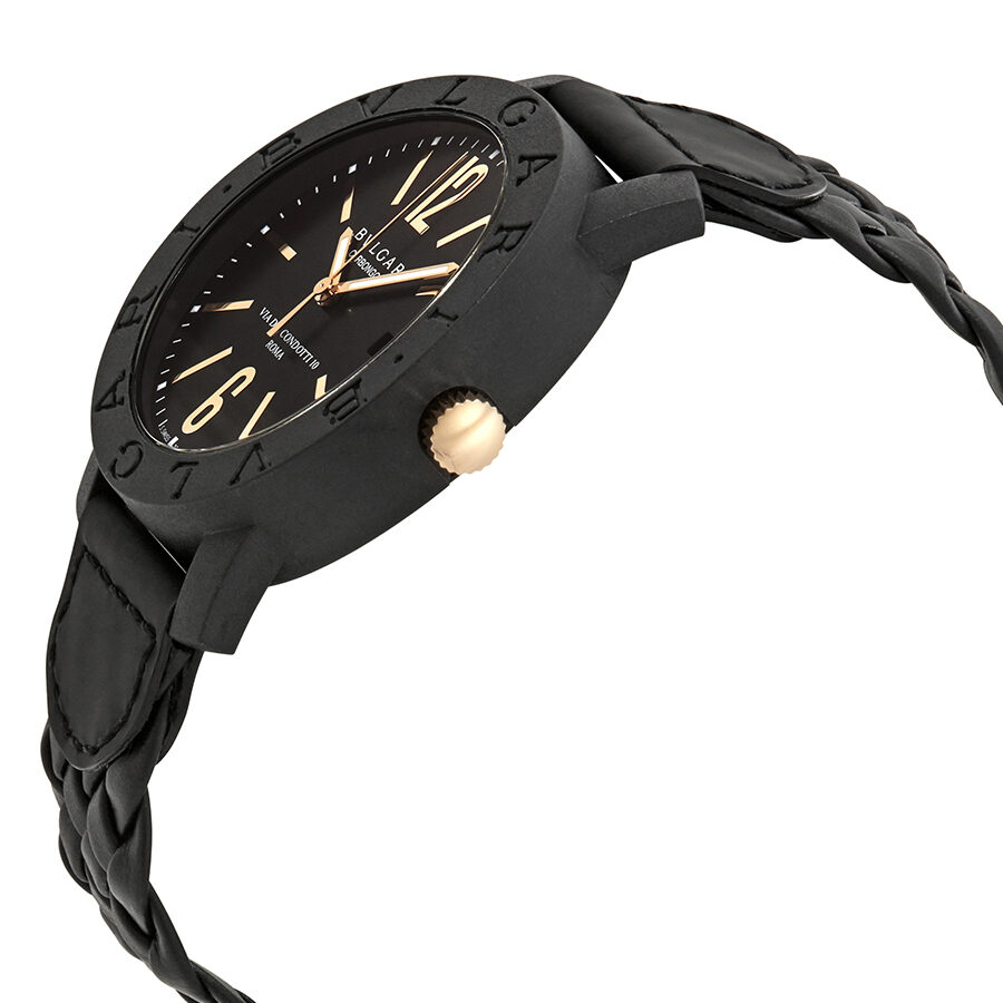 Reloj Bvlgari autom tico para hombre con esfera negra 102632