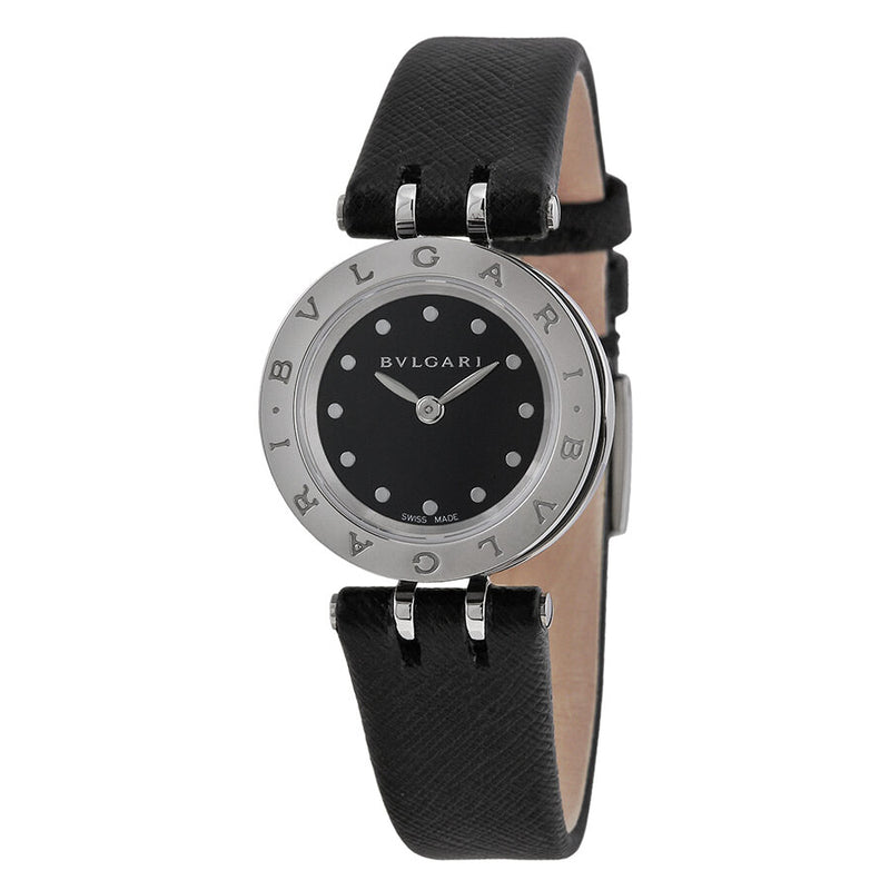 Bvlgari B Zero 1 Black Dial Black Leather Ladies Watch #BZ23BSCL - Watches of America