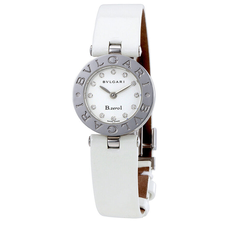 Bvlgari B. Zero1 White Dial Ladies Diamond Watch #100986 - Watches of America