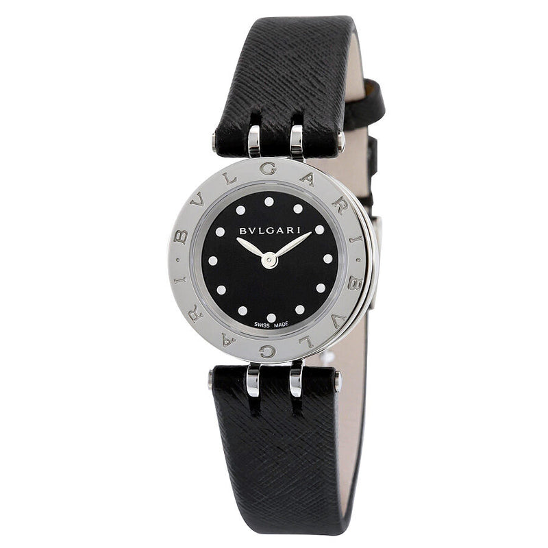 Bvlgari B.zero1 Black Dial Black Leather Ladies Watch #102179 - Watches of America