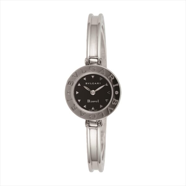 Bvlgari B.zero1 Black Dial Stainless Steel Bangle Bracelet Ladies Watch #101014 - Watches of America
