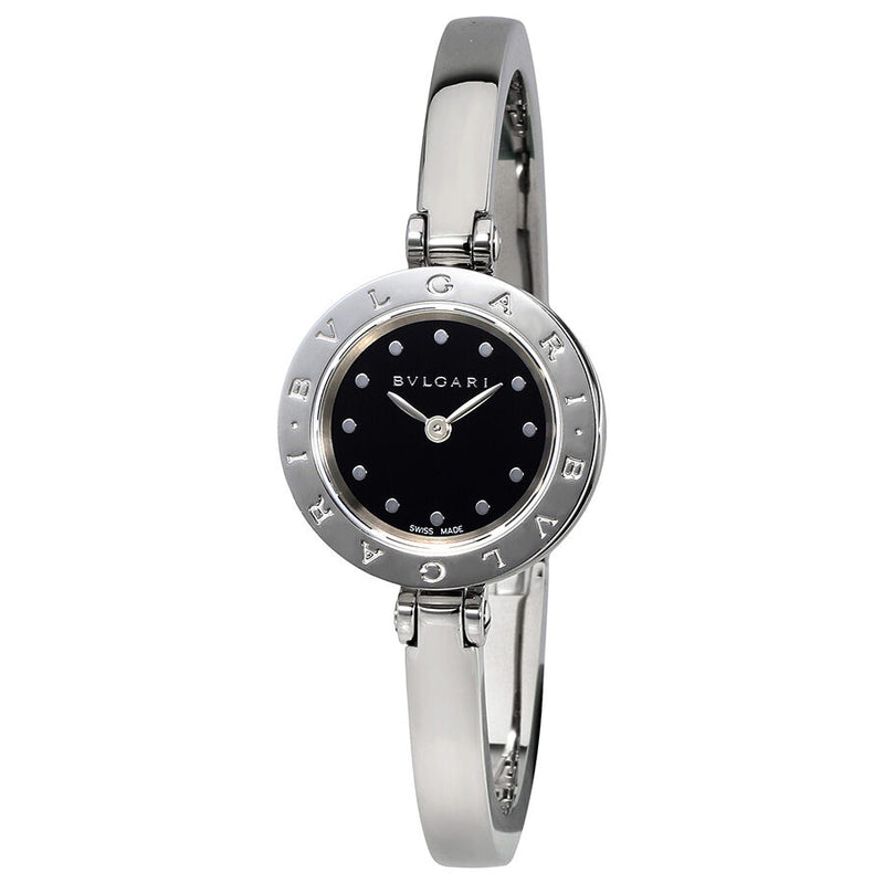 Bvlgari B.zero1 Black Dial Stainless Steel Bangle Bracelet Ladies Watch #102319 - Watches of America