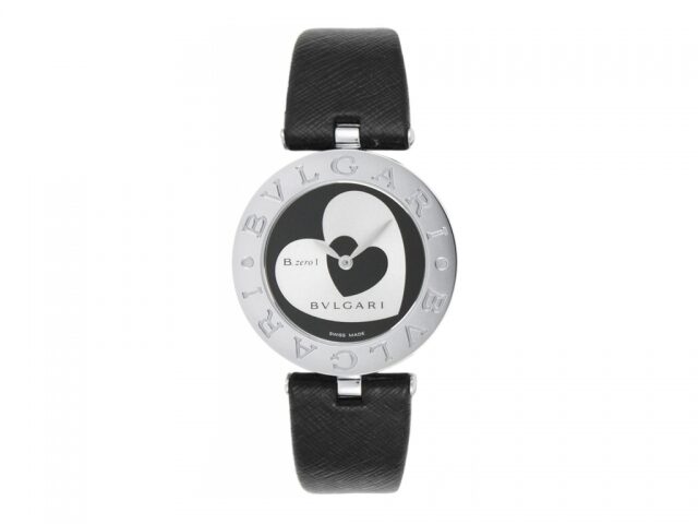 Bvlgari B.zero1 Black Dial With Heart Motif Inlay Quartz Ladies Watch #101429 - Watches of America