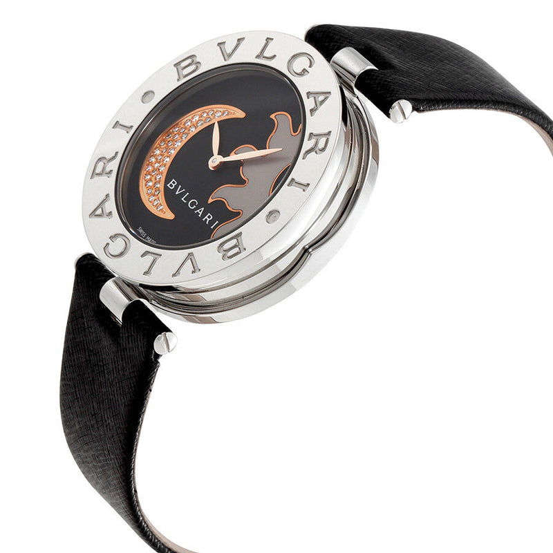 Bvlgari B.zero1 Black Dial With Sun And Moon Diamond Inlay Motif Ladies Watch #101739 - Watches of America #2
