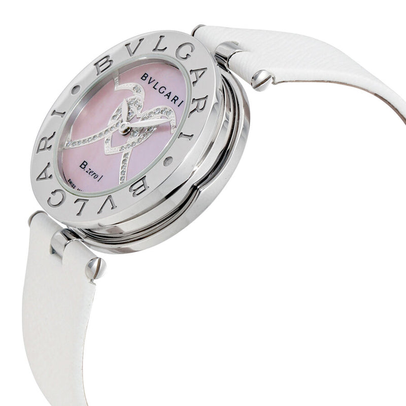 Bvlgari B.zero1 Pink Mother Of Pearl With Heart Motif Dial Quartz Ladies Watch #101766 - Watches of America #2