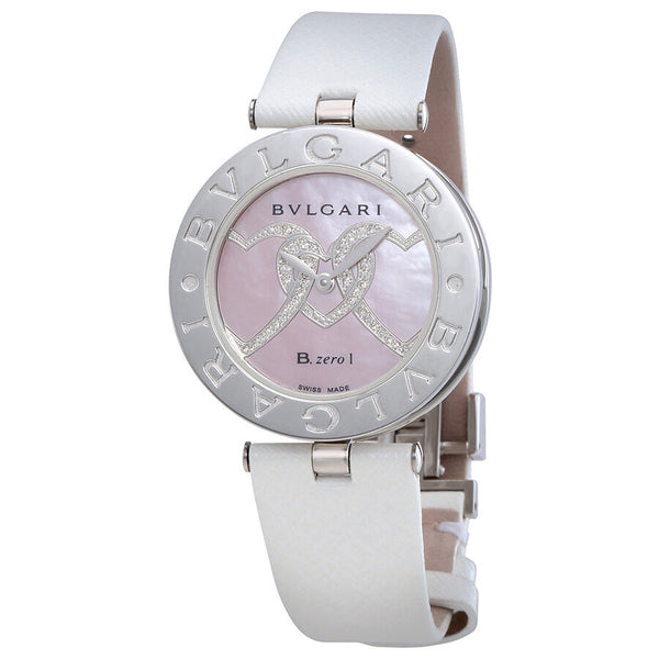 Bvlgari B.zero1 Pink Mother Of Pearl With Heart Motif Dial Quartz 